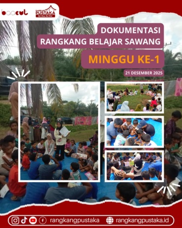 Di Tengah Banjir dan Keterbatasan, Anak-Anak Desa Gunci Tetap Belajar Bersama Rangkang Pustaka